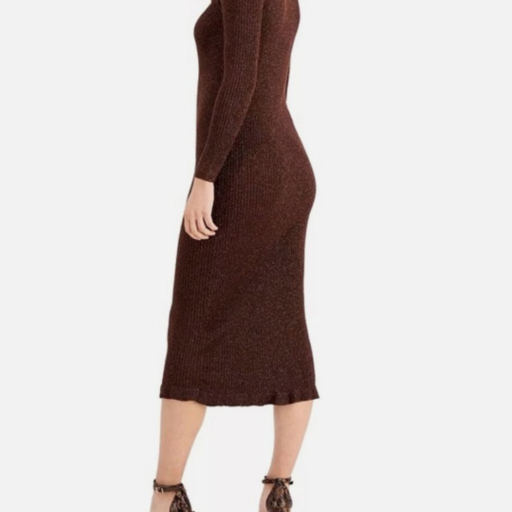 NWOT LUCY PARIS Carolyn Brown Glitter Fall Dress Small - Picture 5 of 5
